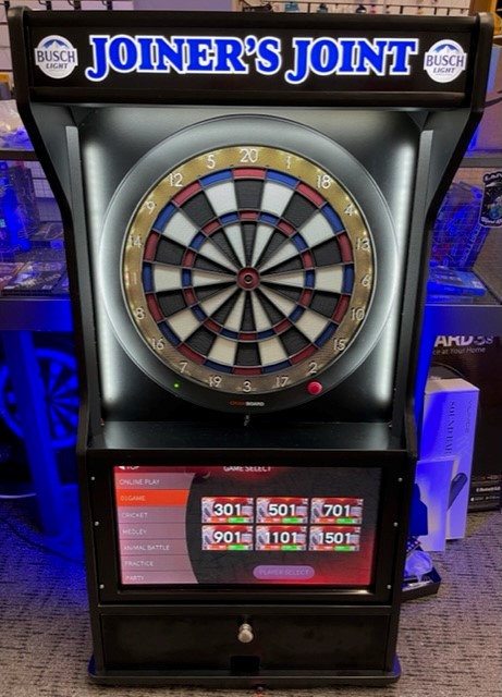 CUSTOM DART CABINET- WALL MOUNT- “LEGACY SERIES” -PORTICO TEAK FINISH-  CLICK ON PRODUCT IMAGE TO SEE INCLUDED OPTIONS – FLAT RATE SHIPPING - Gran  Board World